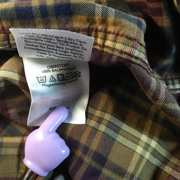 Eddie Bauer Relaxed Fit Plaid Brown Cotton Button Up Shirt Mens Size‎ L - Picture 6 of 7